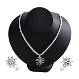 Design élégant : Le collier se distingue par un pendentif en forme de cœur orné de diamants roses scintillants, tandis que les boucles d'oreilles avec pendentifs Edelweiss forment un ensemble harmonieux. Ce design saisissant d'inspiration allemande traditionnelle sublimera votre tenue