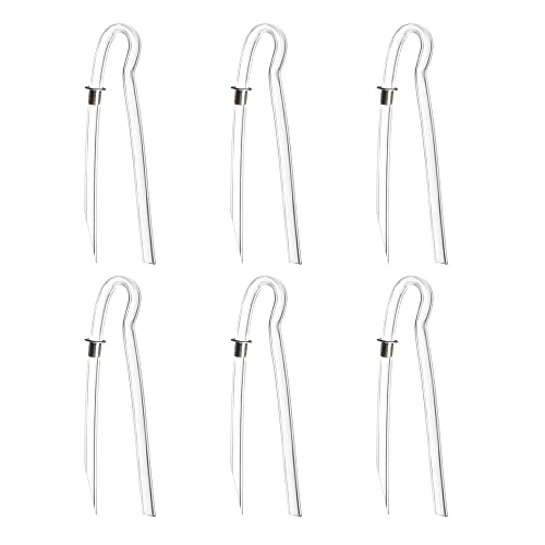 (6 Per Pack) Size #13 Preformed BTE Hearing Aid Earmold Clearing Tubing (3.2x2mm with Metal Tube Lock)