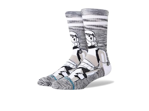 Chaussettes Stance Storm Trooper Star Wars de mi-mollet à rayures grises et blanches pour fan