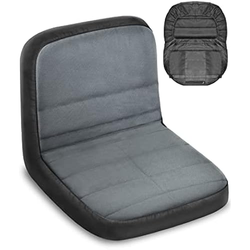 PACETAP Riding Lawn Mower Seat Cover, Durable Polyester Oxford Waterproof Seat Cover Compatible with John Deere, for Craftsman, for Cub Cadet, for Kubota(Gray,Medium)