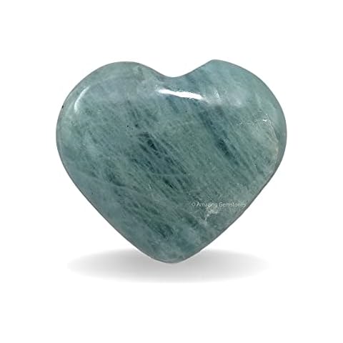 Aquamarine Crystal Heart Palm Massage Stone Cover
