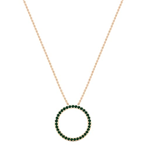 DazzlingRock Collection Collar con colgante de círculo de eternidad abierta Cover