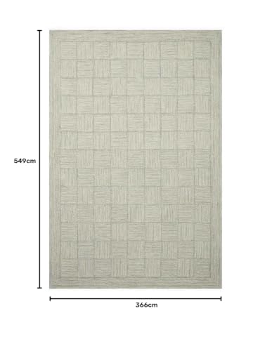Image of Spectrum Pattern Wool Carpet with Loop Texture Yarn Anti Shedding Carpet Size 12x18 Feet A1 Grey Color