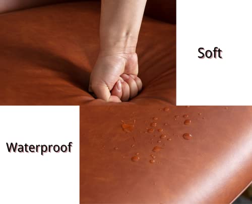 Cimota Leather Rocking Chair Nursery, Modern Armchair Tufted Wingback Comfy Rocker Chair With Thick Padded Seat For Nursery/Bedroom/Living Room, Faux Leather Retro Brown #TOP5