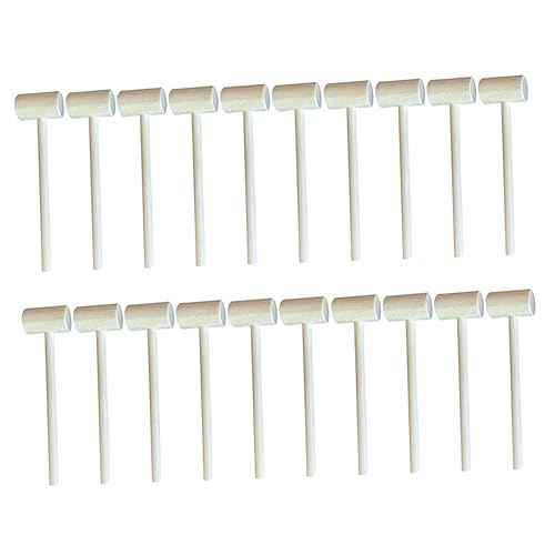 Milisten Baby Hammers Bulk 20pcs Mini Hammers Toy Set for Boys and Girls Safe Wooden Toys for Playtime