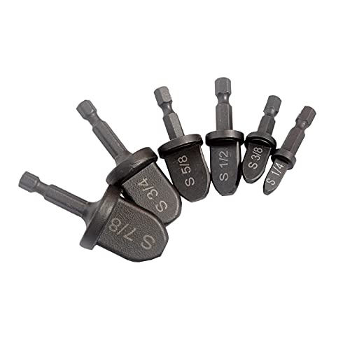 Hvac Repairing Set Air Conditioner Copper Tube Expander Swaging Tool Drill Bit Set Manual Copper Pipe Swage Tool Soft Copper Expander Tubing Tool With 1/4''， 3/8''，1/2''， 5/8''，3/4''，7/8''Bits #TOP3