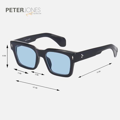 Image of Peter Jones I Zero Power Blue Cut Computer Glasses I Retro Square Shape I Gaming Glasses I UV Protected & Blocks Harmful Rays I Men & Women I Large Square 3804