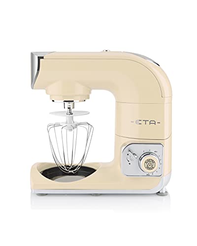 ETA Küchenmaschine im Retro Ganzmetall-Design STORIO - 1200W, Planeten-Rührwerk, Edelstahlschüssel 5.5l, Beige – Bild 6