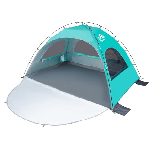 Night Cat Beach Tent Portable Camping Sun Shade Shelter for 2-4 Persons with UV Protection 3 Breathable Mesh Windows Extended Tent Floor Easy Set Up Outdoor image 3