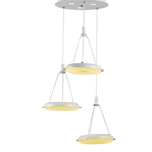 Lampe suspendue LED à intensité variable lustre acrylique blanc