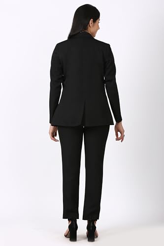 Image of Women's Formal Pant Suit Set | Single Button Blazer with Straight-Leg Trousers | Elegant Workwear for Office & Business Meetings