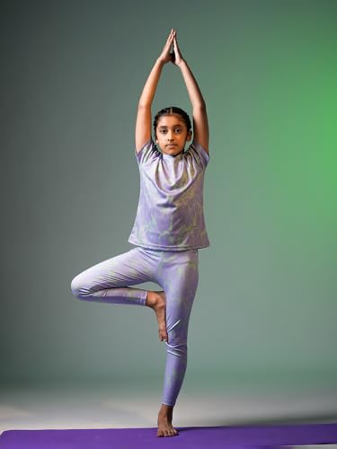 Image of Girl's Active Sports Wear Solid Short Sleeve Running Workout Tshirts Athletic Tops Lightweight Quick Dry Training Yoga Round Neck Tshirt (4 to 14 YRS)