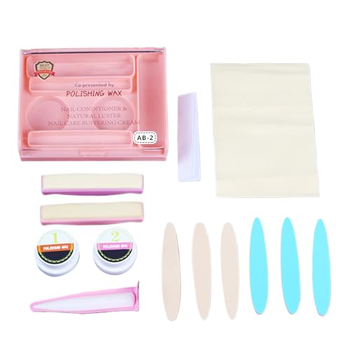 Kit de manucure, Tampon de lustre du conditionneur de ongles, ensemble de renforcement, outils polyvalents professionnels, compact et adapté aux voyages,...