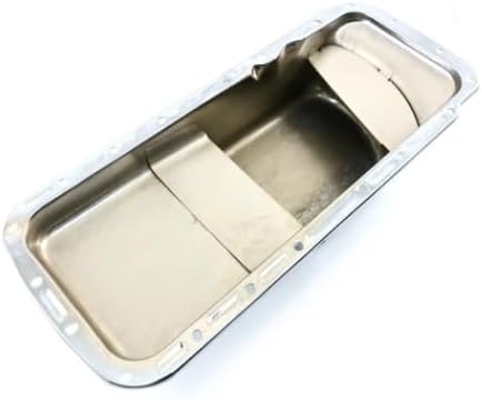 Steel Oil Pan Fits 1967–87 Chrysler/Mopar BB 361-383-400-413-440 & HEMI 426 – Center Sump – Chrome