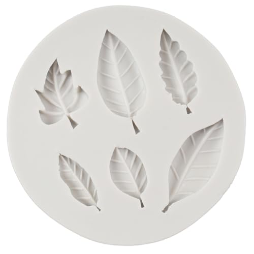 image for FCKEMLDS Leaf Silicone Mold Maple Leaf Fondant Mold Rose Leaf Molds Fe