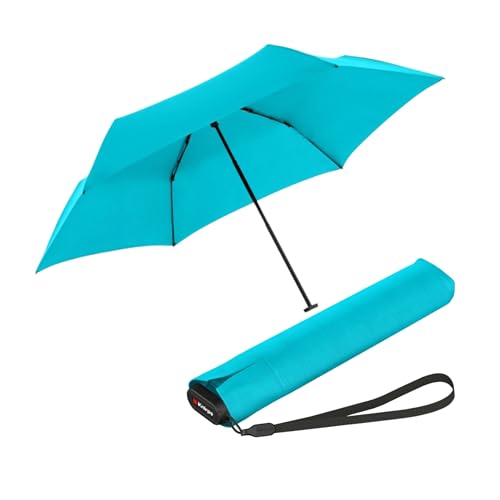 Knirps Ultra US.050 Slim Manual Pocket Umbrella - Ultra Light and Flat - Storm Proof - Windproof - 21 cm, Green, One size, Classic