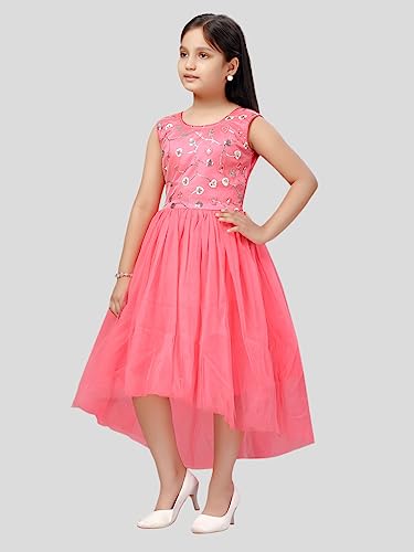 Image of Aarika Girls Gajri Color Net Frock