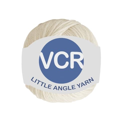 Image of VCR 4 Ply Pearl White Little Angle Yarn, 25 Grams, 92 Meters Length, 100% Acrylic Soft Baby Knitting Yarn for Crochet, Newborn Sweaters, Soft Baby Socks, Mittens and Leggings, Pack of 1