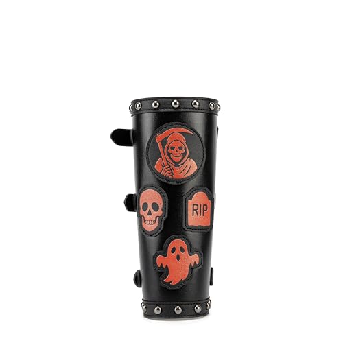 Ghost Wrist Guard Gothic Punk - Victorian Design, Adjustable Forearm for Halloween Cosplay & Dark Fashion Aesthetics(A single)