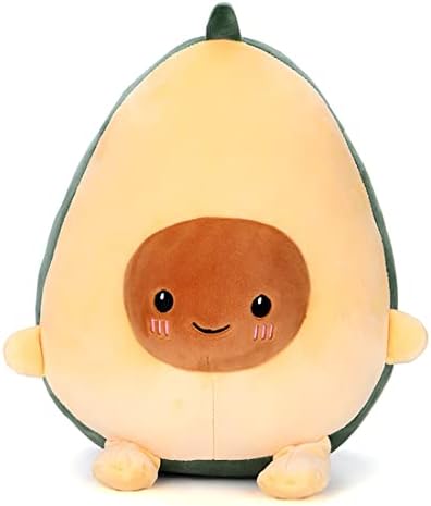 Avocado Plush Pillow, Cute Avocado Stuffed Toy Gifts Soft Food Pillow for Kids, 11.8 inch