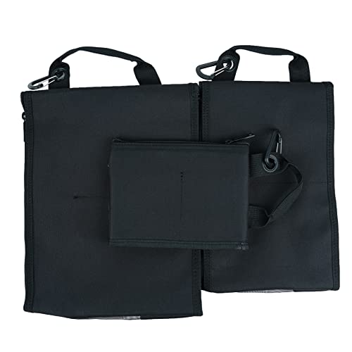 Small Tool Bags Canvas Zipper Pouch,Heavy Duty Stand-Up Tote Organize Bag With Carabiner Clip,3-Size,Red #TOP6