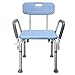 ZMYLOVE Krzesło prysznicowe przenośne krzesło prysznicowe dla osób starszych, taboret kąpielowy z oparciem podłokietnik płaskie siedzisko prysznic taboret siedzenie dla osób starszych lub niepełnosprawnych