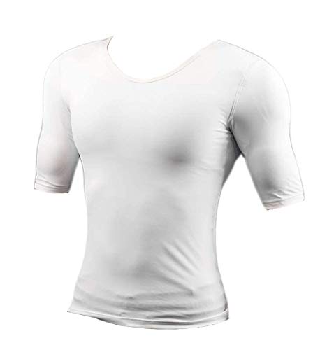 Whlucky Uomo Petto Muscolare Maglietta Simulazione Spalline Muscolo Petto Intimo Modellante Slim Fit,White,m Whlucky Uomo Petto Muscolare Maglietta Simulazione Spalline Muscolo Petto Intimo Modellante Slim Fit,White,m