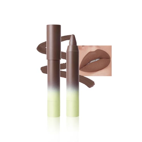 Image of Mocha Brown Matte Lip Liner Pencil - Smooth & Moisturizing Lip Pencil for Precise Contour, Rich Color Payoff, Lightweight Everyday Lip Makeup, Twist-Up Design,07#