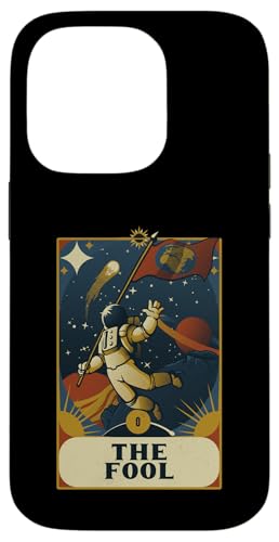 Carcasa para iPhone 14 Pro Astronauta El Loco Astronomía Tarot Cartas Leer Bruja Esotérica