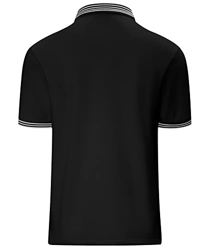 Men's Zipper Polo Shirt Short Sleeve Moisture Wicking Casual Golf Polo Shirt Quarter Zip Tops2