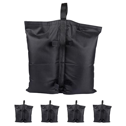 Pavillon Sandsack zum Befüllen 37 x 35 cm 600D Oxford Gewebe - 4er Set - Doppel Gewicht mit Klettverschluss für Aufstellpavillon - Gartenpavillon Standsicherung Faltpavillon Bein Beschwerer Gewicht