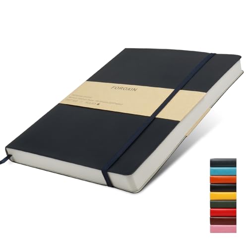 Carnet ligné bleu foncé en papier épais 100 g/m² pour préserver vos pensées