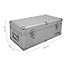 anndora Aluminium - Rahmenkoffer - Transport-Box - Koffer in Silber mit 19 Liter Fassungsvermögen - Werkzeugkiste abschließbar - 48 x 26,5 x 20 cm