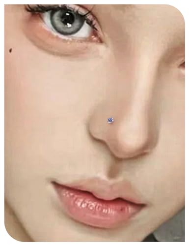 15 Pcs 18G 20G Surgical Steel Nose Rings Studs for Women Opal Nose Rings Diamond CZ Nose Studs L Shaped Nose Nostril Piercing Jewelry Hypoallergenic3