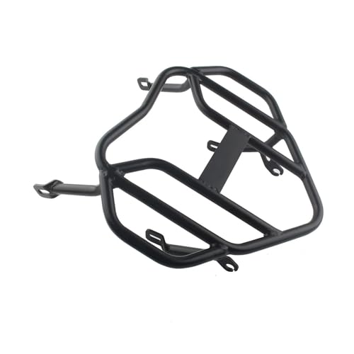Porte-bagages arrière Suzuki DR650 (1996-2023) en acier noir avec plaque de support de valise