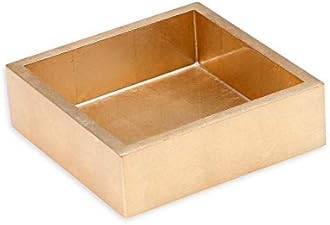 Entertaining with Caspari Lacquer Cocktail Napkin Holder, Gold