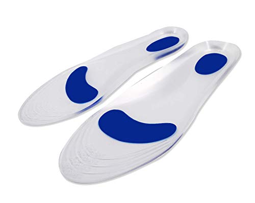 FixtureDisplays Insoles Silicone Gel Insoles Arch Support Orthotic Shoe Insert - Relieve Plantar Fasciitis Pain Release Heel Bone