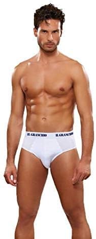 il granchio Slip Uomo in Cotone Elastico Esterno, Offerta 6 e 12 Pezzi, Slip Uomo in Cotone Elasticizzato (6 Pezzi 2NERO-2BLU-2GRIGIO, 7-XXL-54)