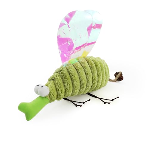 LuckyOpt Catnip Toys for Cats, Cute Catnip Toys Caterpillar Shape Cat Chew Toy, Soft Plush Cat Toys for Indoor Cats Interactive Cat Toys for Playing Teeth Cleaning (Mosquito)