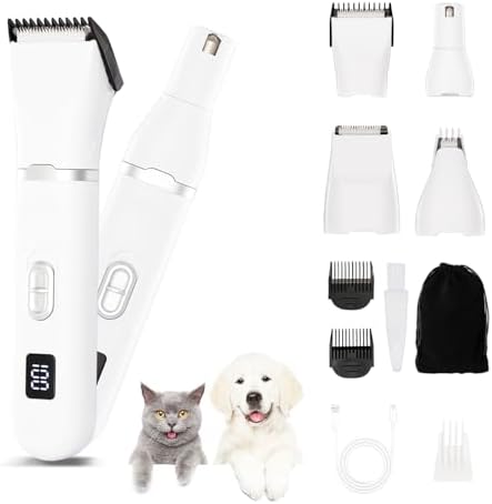 Oneisall Dog Clipper Blades Dog Grooming Clipper Kit, Low Noise