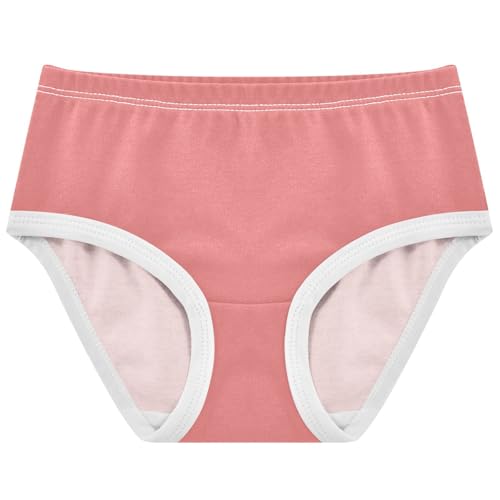 Joisal Salmon Coral Pink Toddlers Underwear Floral 2t Cotton Girl Panties Cute Personalized Briefs Girls Undies
