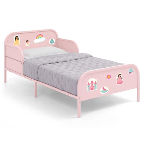 Delta Children Magic Magnet Toddler Bed with Book Storage, Pink - image 1