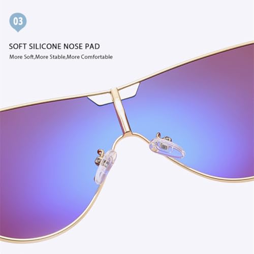 Lunettes de soleil en métal polarisées éliminant les reflets gênants