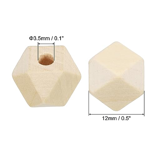 PATIKIL 12mm Natural Wood Beads - Image 2