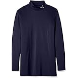 PUMA(プーマ) 着圧 インナーシャツ 長袖 ハイネック インナーウェア コンプレッション モックネックLSシャツ ジュニア 656331 キッズ 24年秋冬カラー ピーコート(06) 日本 140 (-)