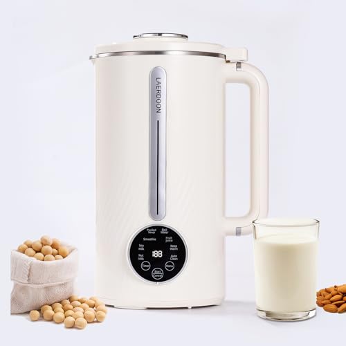 Comparison: Best Blender To Make Nut Butter 8 LAERDOON Nut Milk Maker Blender Can Delay Start-up/Keep Warm/Boil Water/Self Clean,34 oz 8 in 1 Automatic Mixer Blender Suitable for Soy, Almond, Oat, Coconut, Plant Based and Non Dairy Beverages