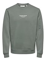 ONLY & SONS Herren ONSCURATED REG Crew Neck Sweat Sweatshirt, Castor Gray, M