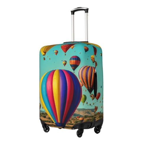 Lavender Hot Air Balloon Print Fashionable Suitcase Cover Personalized Luggage Protector for Travel and Business2