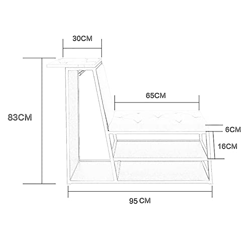 Tabouret à chaussures robuste en métal pour entrée raffinée