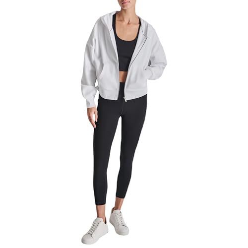 Veste DKNY Femme Zippée à Poches et Capuche Ajustable en Molleton